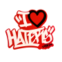Adesivo DGK I Love Haters Black/Red- (9cm x 16cm)