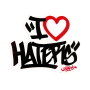 Adesivo DGK I Love Haters Tag Black- (10cm x 12,5cm)