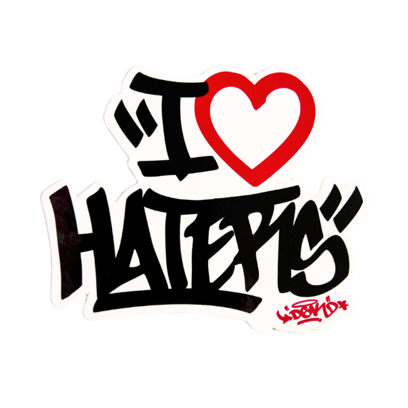 Adesivo DGK I Love Haters Tag Black- (10cm x 12,5cm)