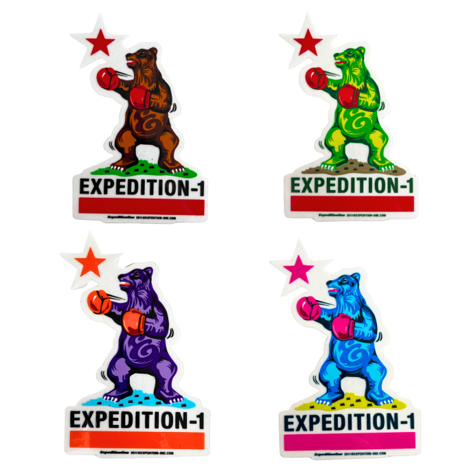 Adesivo Expedition Boxing Bear (11,5cm x 7,5cm)
