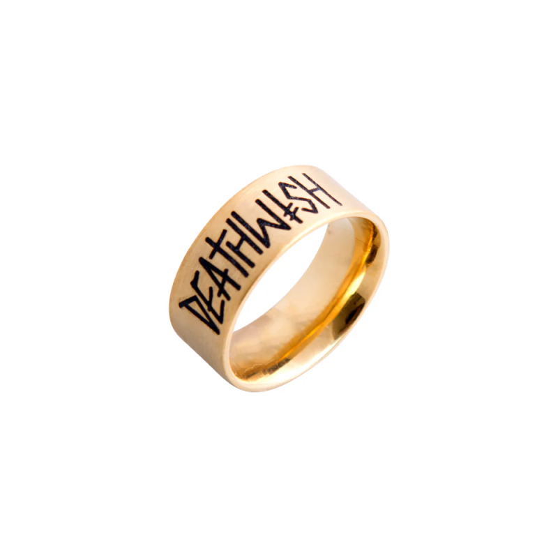 Anel Baker Brand Logo Gold Ring