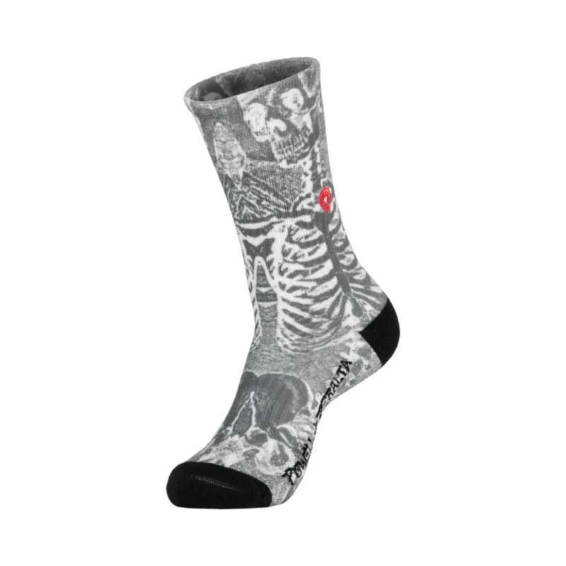 Meia Powell Peralta Ripper Checker Branco