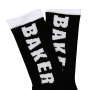 Meia Baker Black Letters Branca
