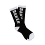 Meia Baker Black Letters Branca
