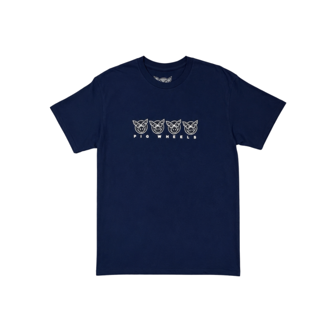 Camiseta Pig Wheels Pig Multi Azul