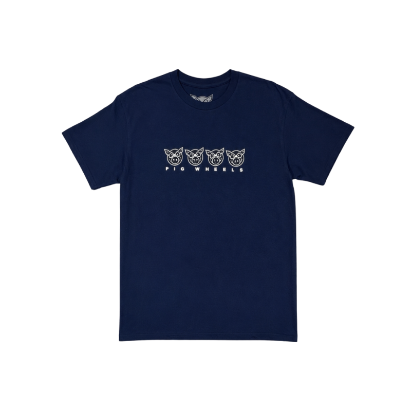 Camiseta Pig Wheels Pig Multi Azul