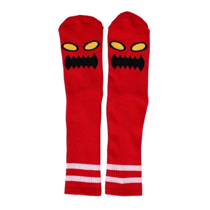 Meia Toy Machine Monster Face - Branco