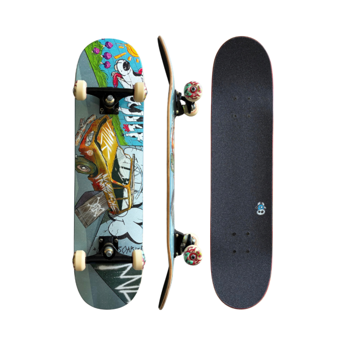 Skate Montado Milk Broken Cars Brasilia 7.50