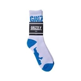Meia Grizzly Stamp - Azul / Branca