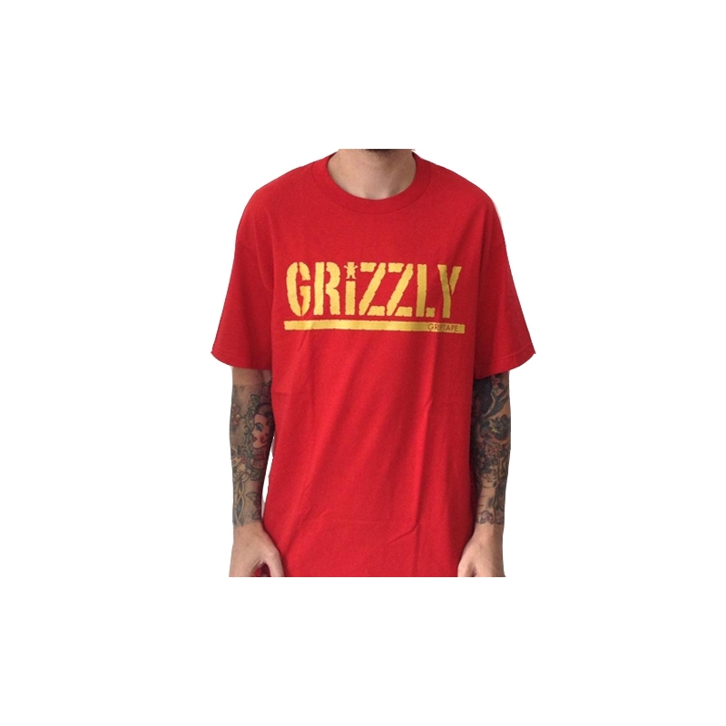 Camiseta Grizzly T-Puds Stamp - Vermelha