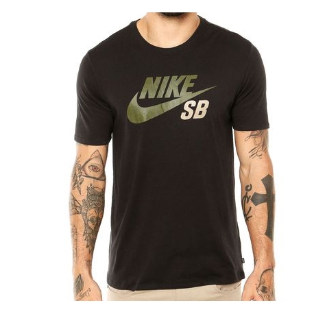 Camiseta Nike SB Icon Reflective - Preto