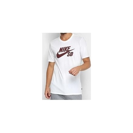 Camiseta Nike SB Logo White/Burgundy