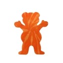 Adesivo Grizzly Neon Tie Dye Bear Orange P - (7,5cm x 6cm)