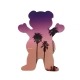 Adesivo Grizzly Palms Bear Purple P (7,5cm x 6cm)