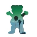 Adesivo Grizzly Palms Bear Green P - (7,5cm x 6cm)