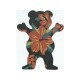 Adesivo Grizzly Tropical Bear Black M (12,5cm x 10cm)