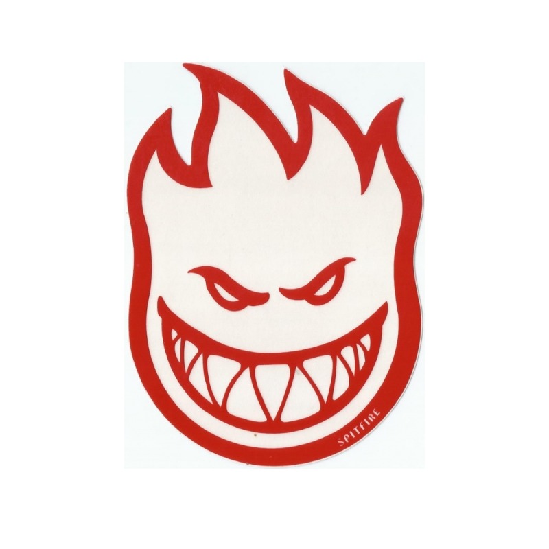 Adesivo Spitfire BigHead M Clearfill Red - (15,5cm x 11cm)