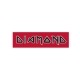 Adesivo Diamond Maiden Red/Black - (5,5cm x 20cm)