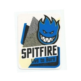 Adesivo Spitfire Live To Burn - (11,5cm x 9cm)