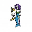 Adesivo Krooked Mermaid Purple/Blue G - (25cm x 10cm)
