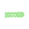 Adesivo Krooked Logo Green - (4cm x 13cm)