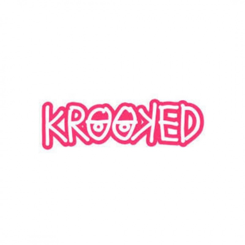 Adesivo Krooked Logo Pink - (4cm x 13cm)