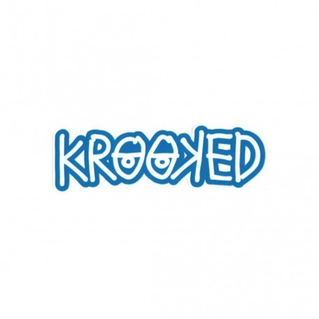 Adesivo Krooked Logo Blue - (4cm x 13cm)