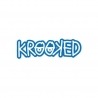 Adesivo Krooked Logo Blue - (4cm x 13cm)