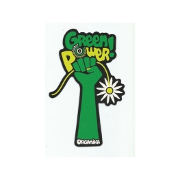 Adesivo Organika Green Power Black -  (15,5cm x 10cm)