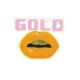 Adesivo Gold Lips Yellow - (9,5cm x 8cm)
