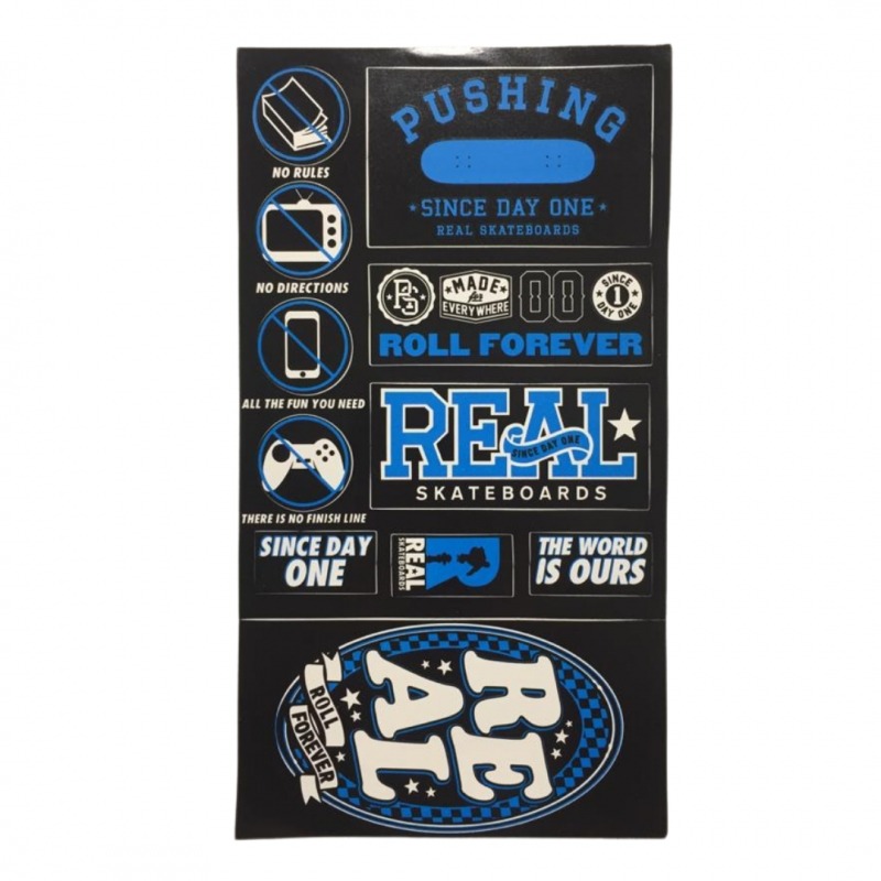 Cartela de adesivos Real Blue - (28,5cm x 15,5 cm)