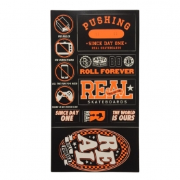 Cartela de Adesivos Real Orange - (28,5cm x 15,5 cm)