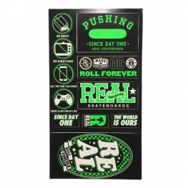 Cartela de Adesivos Real Green - (28,5cm x 15,5 cm)