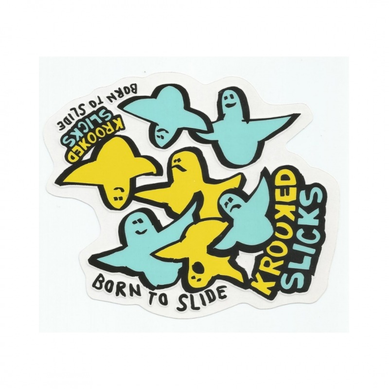 Adesivo Krooked Birds Slicks - (15 cm x 17,5cm)