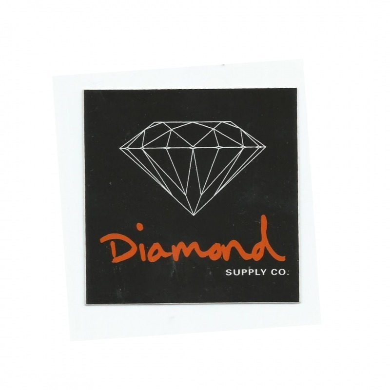 Adesivo Diamond OG Sign Black/Orange - (7,5cm x 7,5cm)