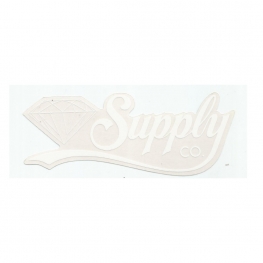 Adesivo Diamond Supply Co. Script White - (6,5cm x 18cm)