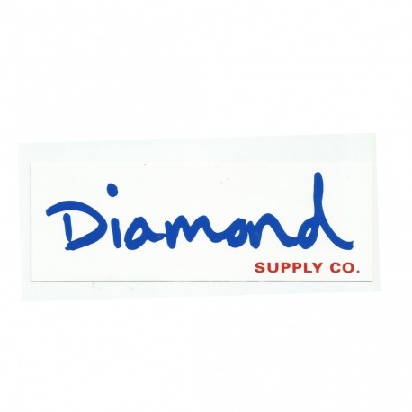 Adesivo Diamond OG Script White/Blue - (7cm x 20cm)