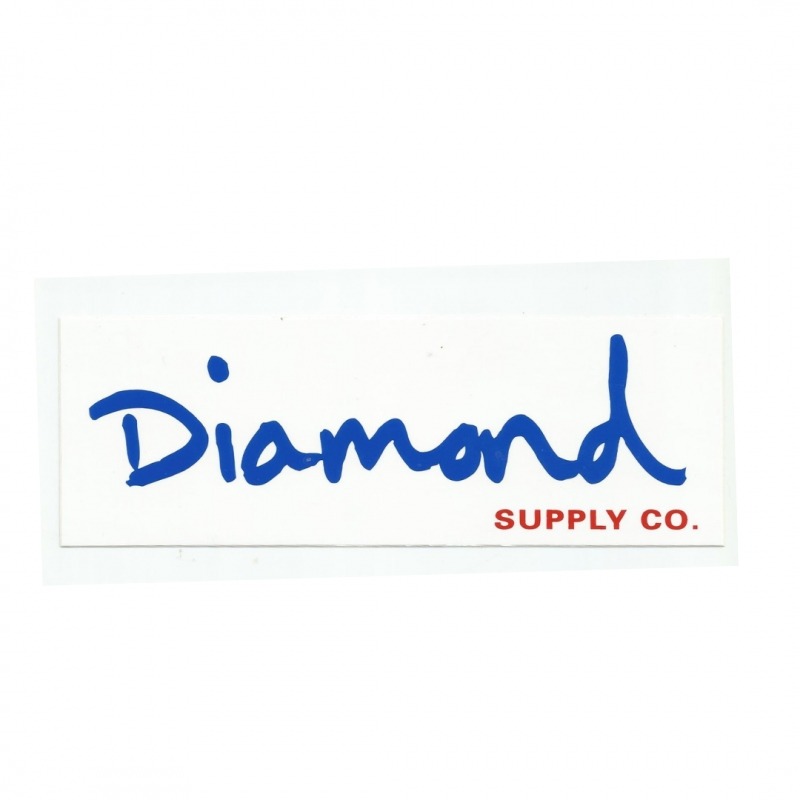 Adesivo Diamond OG Script White/Blue - (7cm x 20cm)