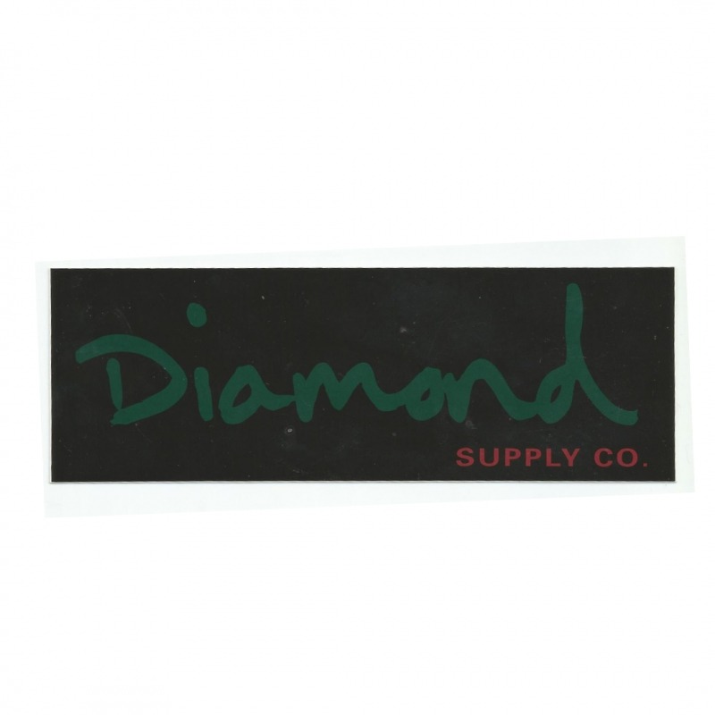 Adesivo Diamond OG Script Black/Green - (7cm x 20cm)