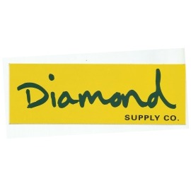 Adesivo Diamond OG Script Yellow/Green - (7cm x 20cm)
