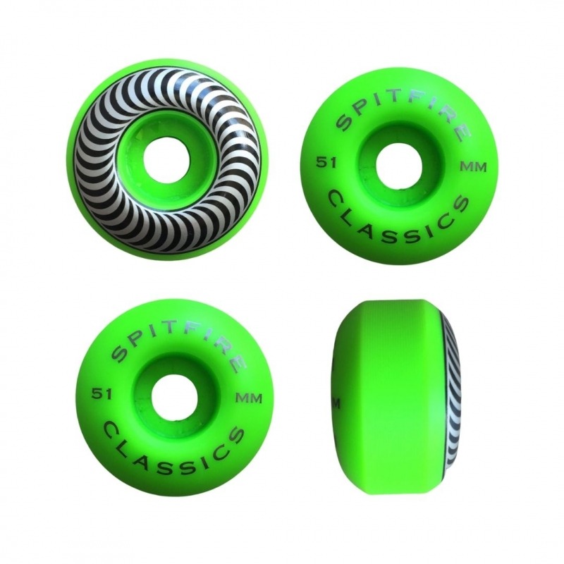 Roda Spitfire Classic Box O'Fire Verde - 51mm