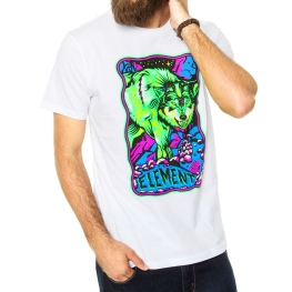 Camiseta Element Night Wolf - Branca