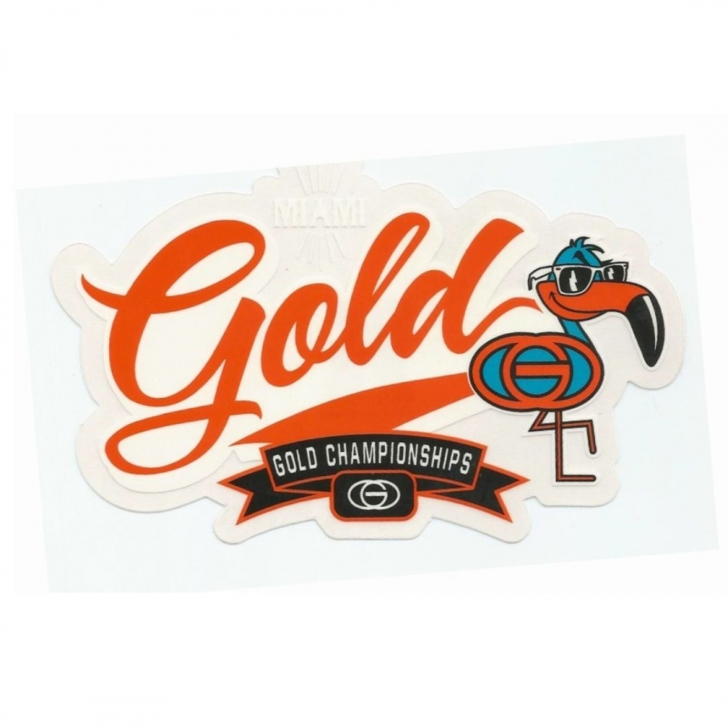 Adesivo Gold Flamingo - (10cm x15,5cm)