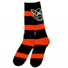 Meia Pig Striped - Preto/ Laranja