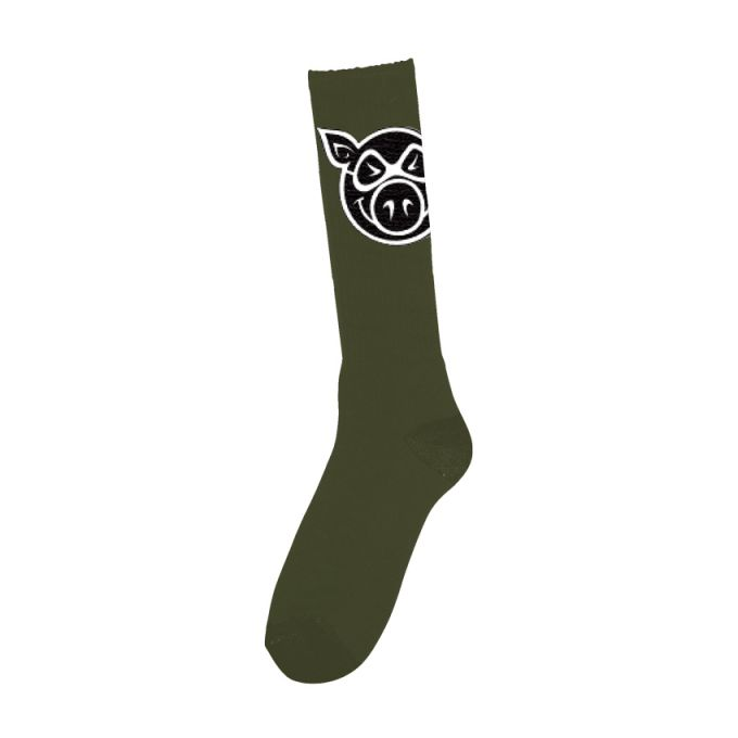 Meia Pig Wheels - Pig Head - Amarelo