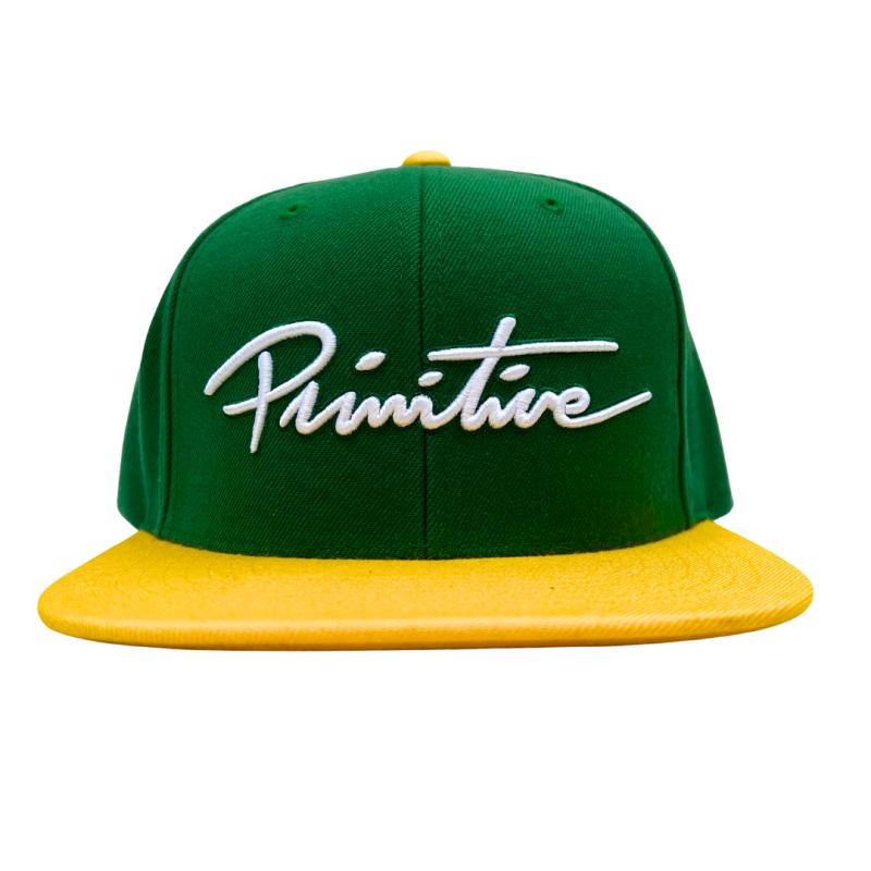 Boné Primitive Script Green/Yellow
