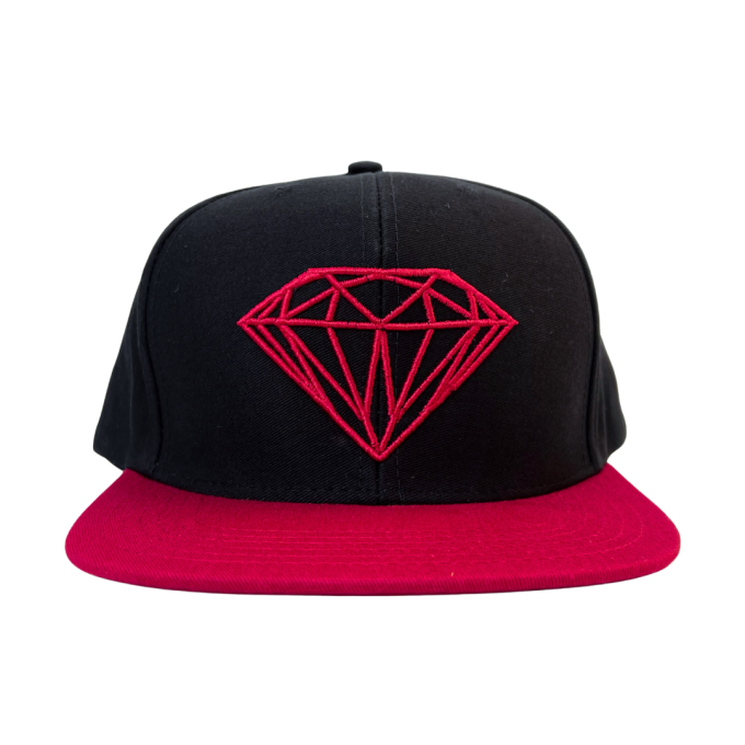 Boné Diamond Brilliant Snapback - Preto/Vinho