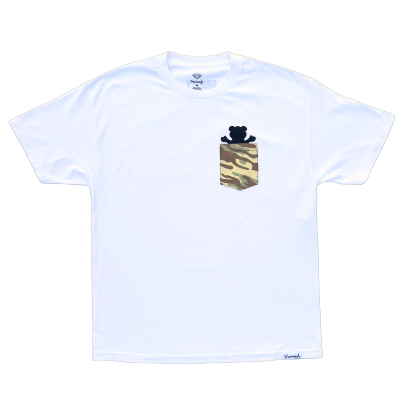 Camiseta Grizzly Camo Pocket - Branco