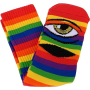 Meia Toy Machine Monster Face Mini Stripe - Azul