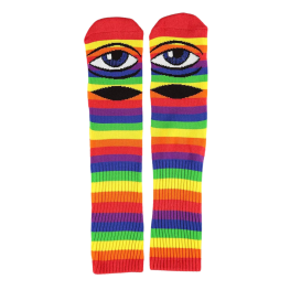 Meia Toy Machine Monster Face Mini Stripe - Azul